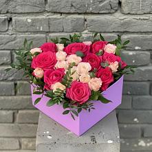 Цветочная композиция из Розы в коробке в Карымском