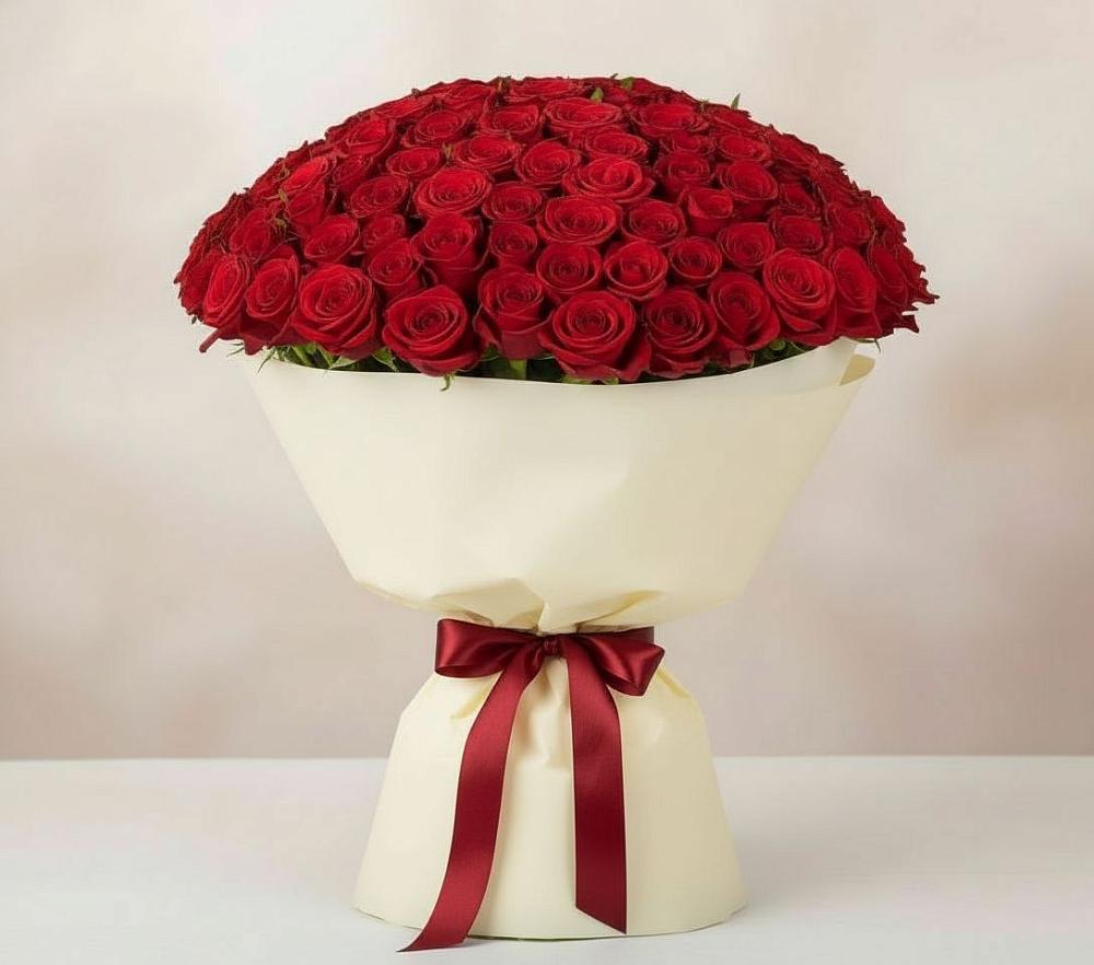 Букет 101 Красная роза Милано в Карымском