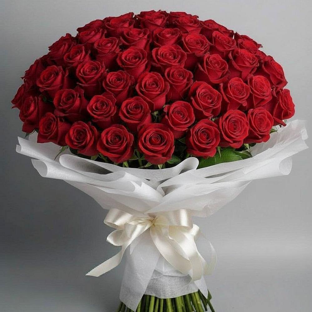Букет 101 Красная роза Блэк Мэджик в Карымском