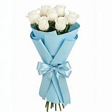 Букет 7 белых роз Проуд в Карымском