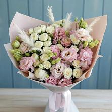 Букет цветов из:  Альстромерии и Розы в Карымском